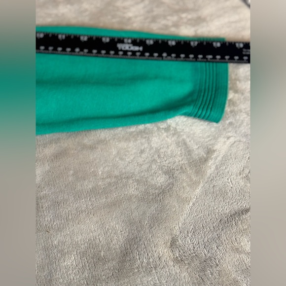 Talbots Kelly Green Open Front Cotton Cardigan Sweater Ladies Large Petite - Picture 9 of 10